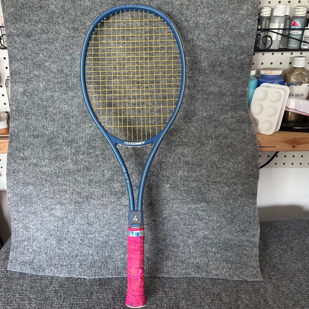 ProKennex Comp Ace 90 Graphite Tennis Racquet Blue Midsize 27 Inch Vintage